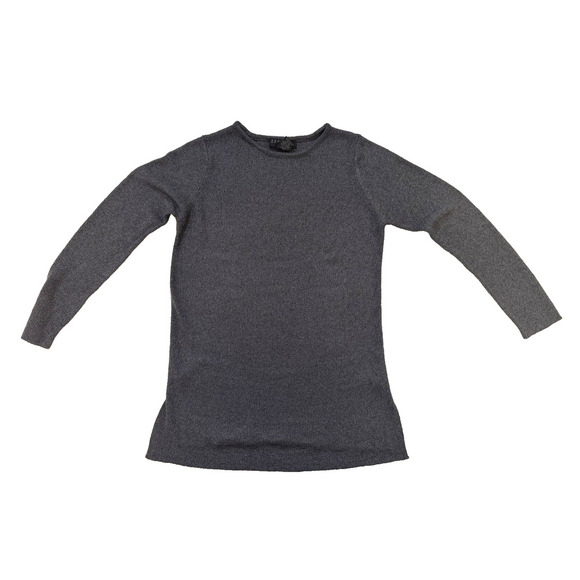 Express Sweater Womens XS Gray Long Sleeve Knit Pullover Lightweight Slit Hem - Picture 2 of 8